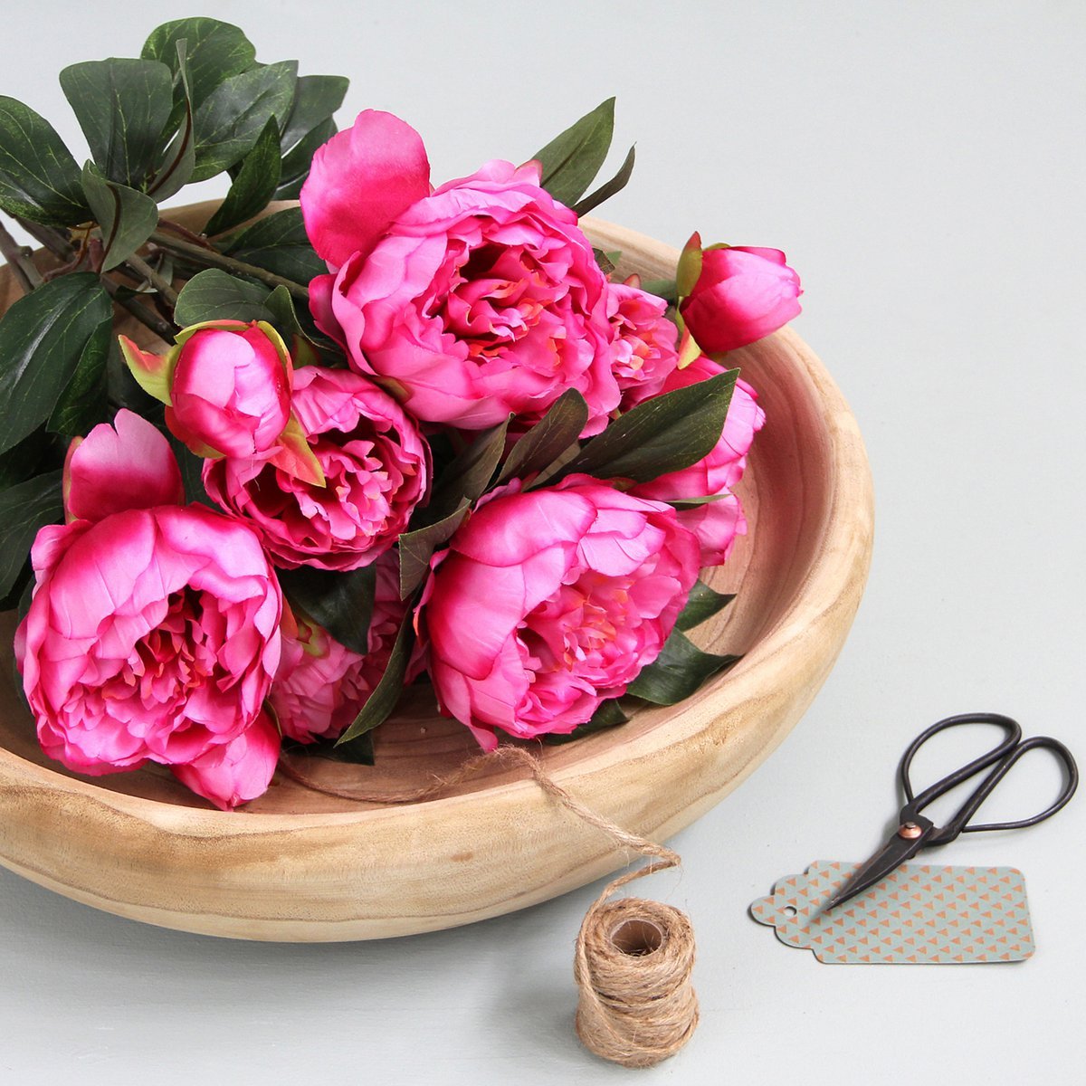 Bouquet de Fleurs Artificielles Pivoine - H55 x Ø40 cm - Rose Foncé