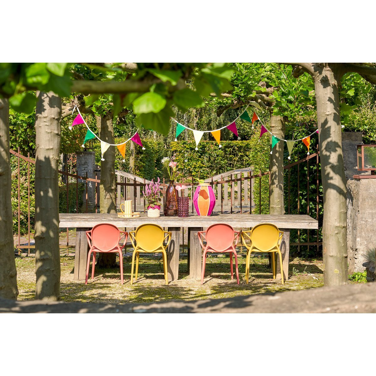 Chaise de jardin Nebraska - Polypropylène - Saumon