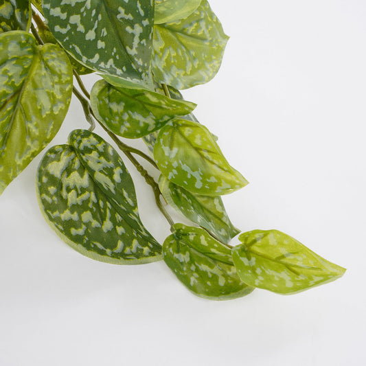 Plante Artificielle Scindapsus en Pot de Fleur Stan - H44 x Ø17 cm - Vert