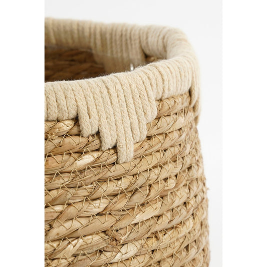 Panier à Plantes Jorck - Lot de 3 - H24 x Ø26 cm - Jonc de Mer - Beige, Marron