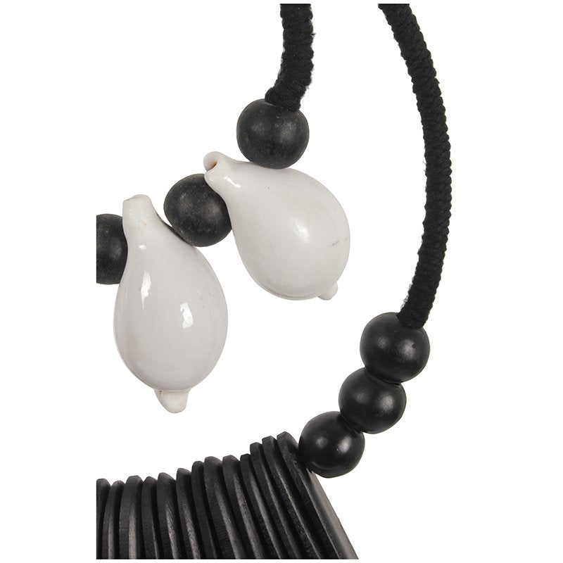 K35 Collier octo noir et blanc S