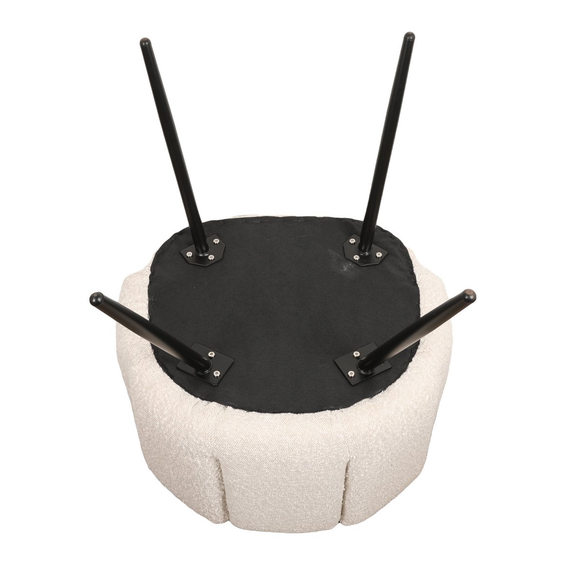 High five chair white pearl (boucle) (Set of 2)