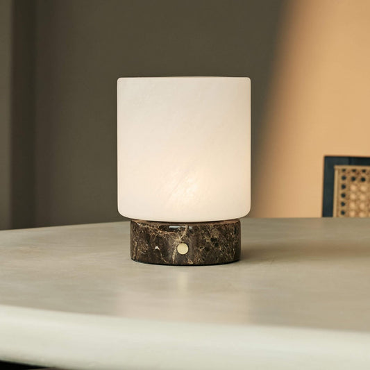 Millet Brown / Emperador Dark – Lampe de table en Marbre