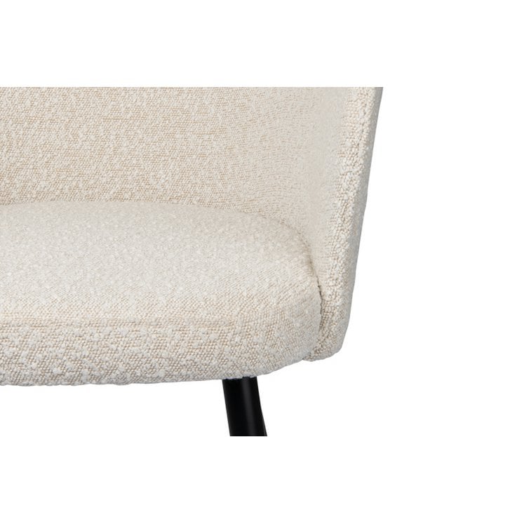 Vleugelstoel parelwit (set van 2)