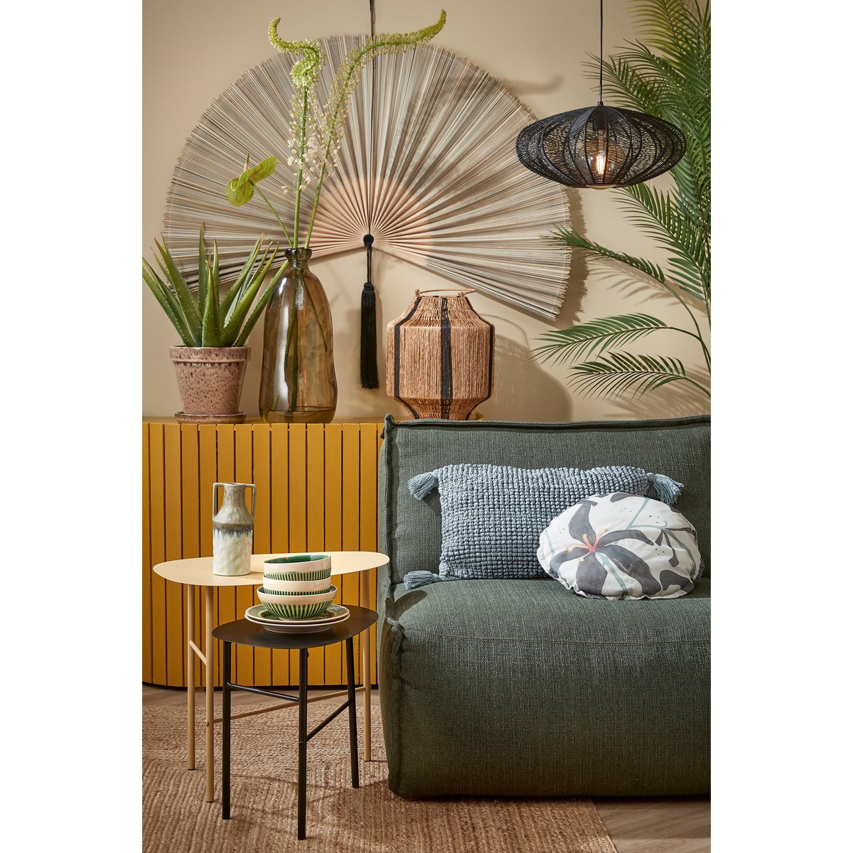 Kanti Hanglamp - Metaal - Zwart