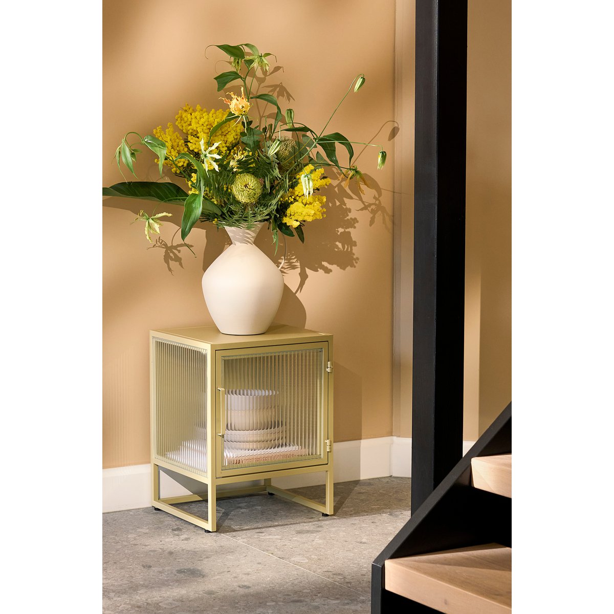 Buffet de rangement Clifton - Métal - beige