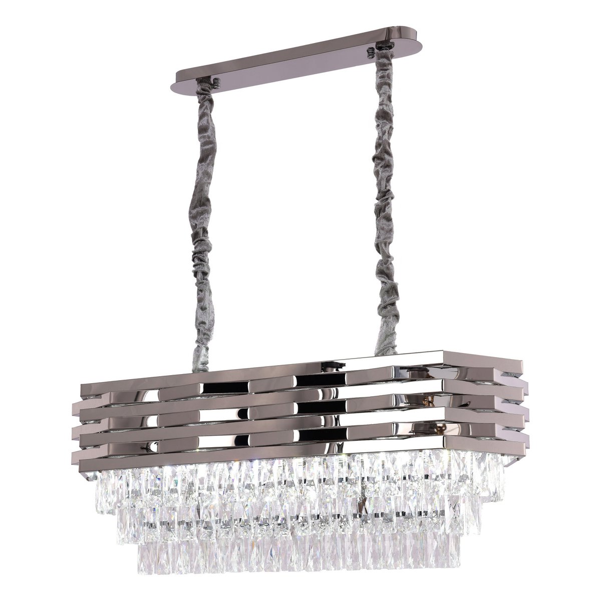 Suspension Crystal Chrome | 80cm x 30cm
