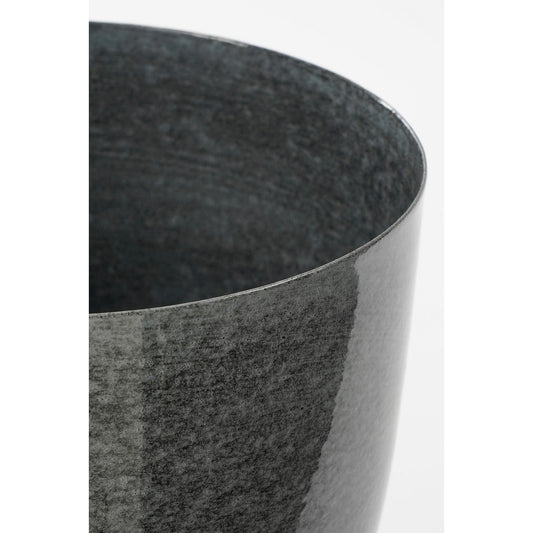 James Flowerpot sur Standard - H22 X Ø19 cm - Metal - Gray
