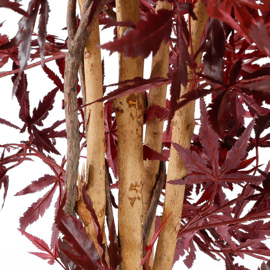 Plante d'érable artificielle - H140 x Ø80 cm - rouge