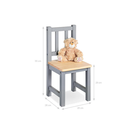 Chaise enfant 'Fenna', gris/naturel
