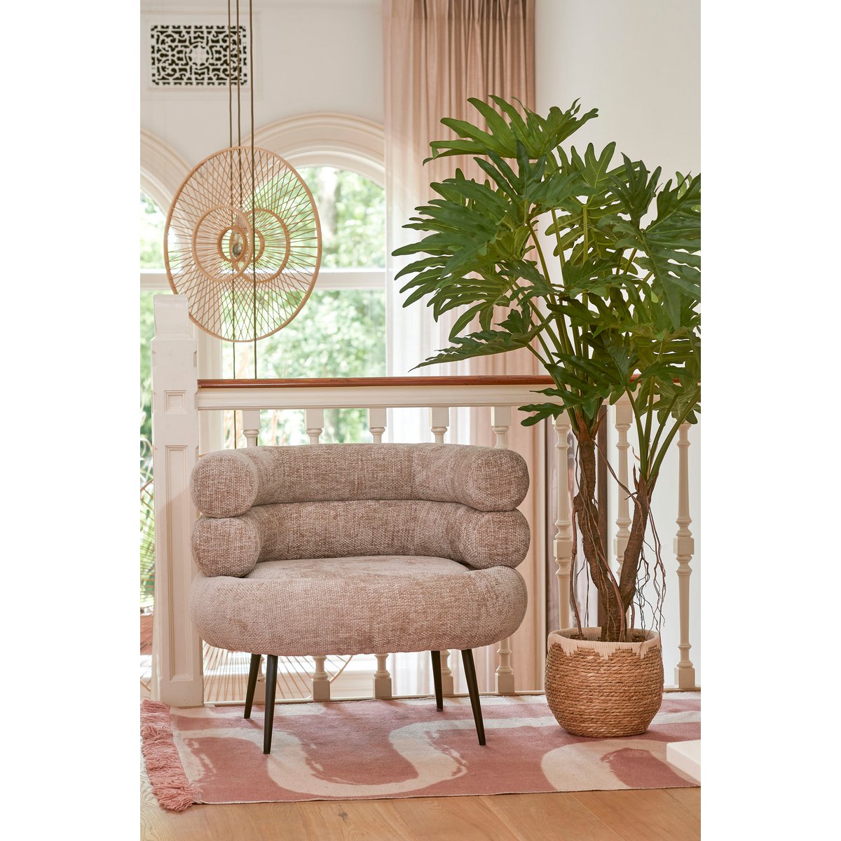 Plante artificielle Philodendron / H140 x Ø110 cm - Vert