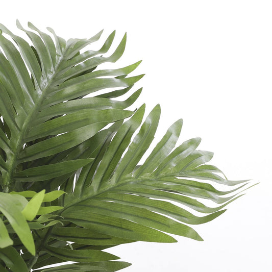 Palmier Areca artificiel en pot de fleur Stan - H45 x Ø60 cm - Vert