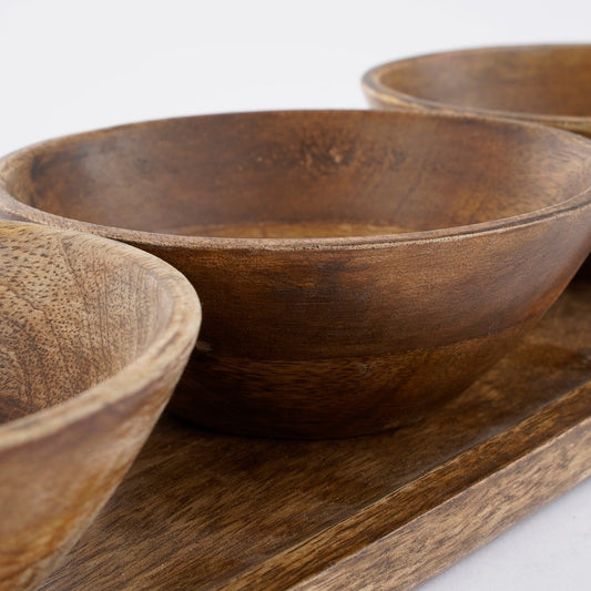 Plateau Tomar - 100% Bois de Manguier FSC - Brun Foncé