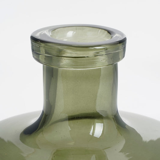 Vase Bouteille Regal - H22 x Ø20 cm - Verre - Vert