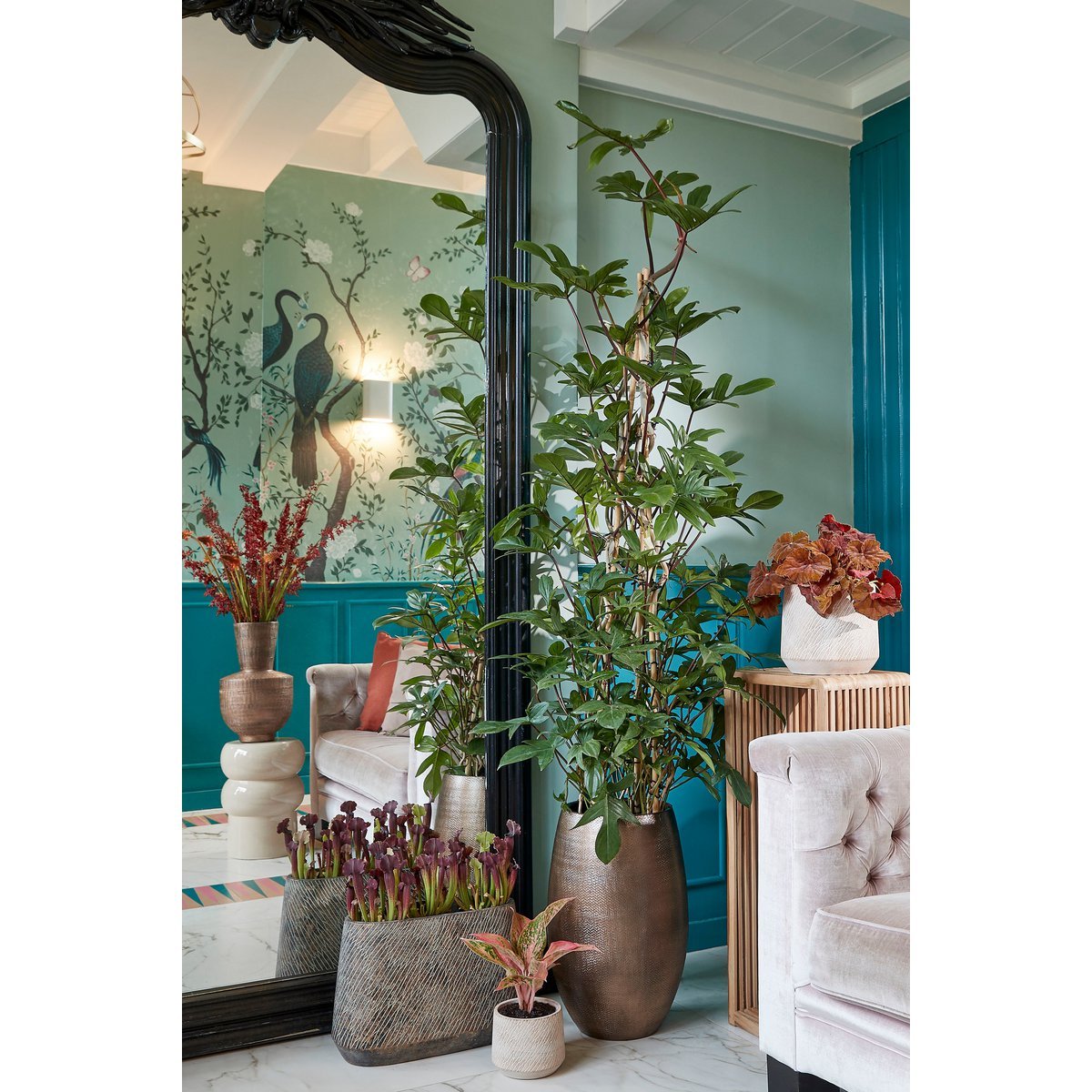 Table d'appoint Vendi / H44 x Ø32 cm - Céramique - Crème