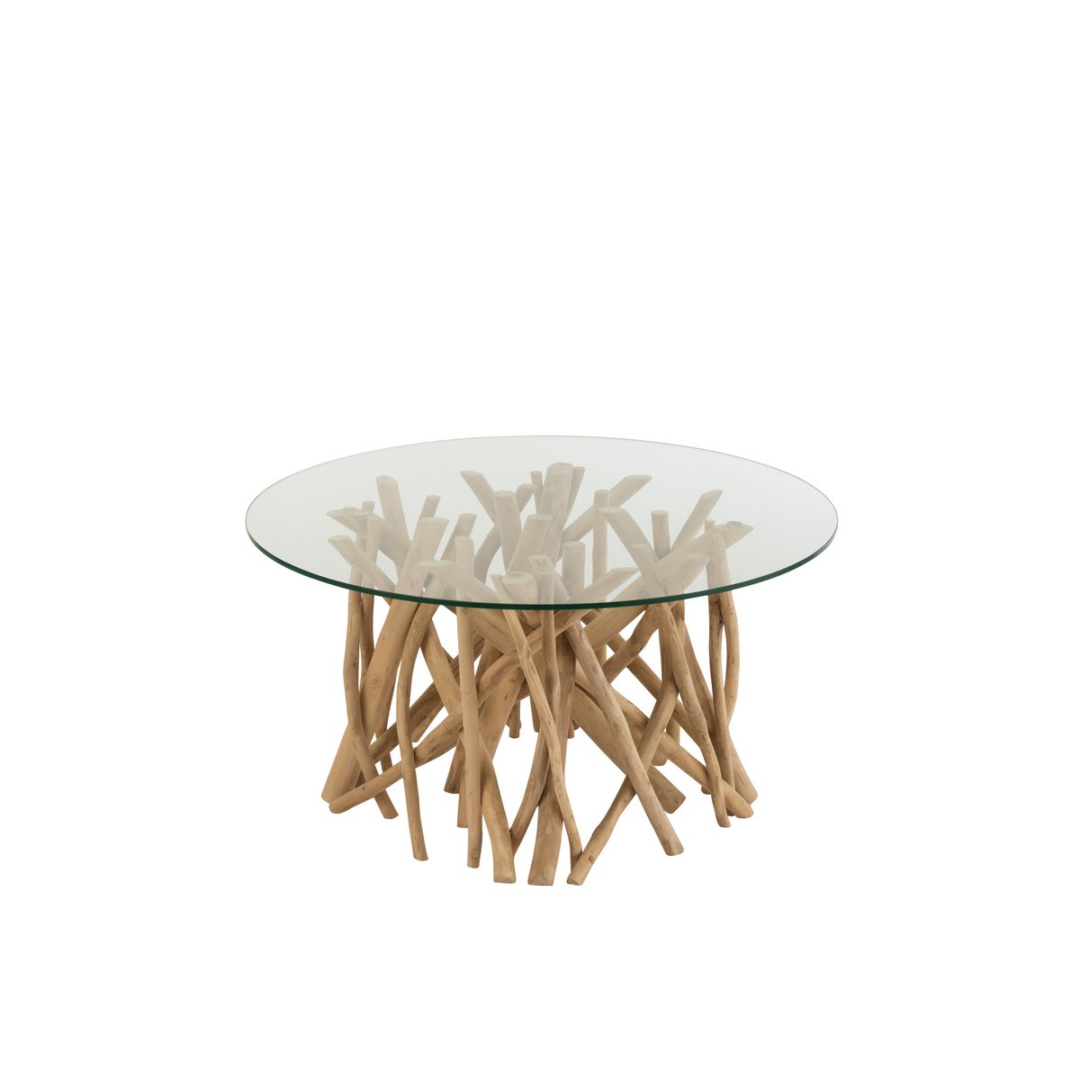 Table Branches en bois de teck Naturel / Verre