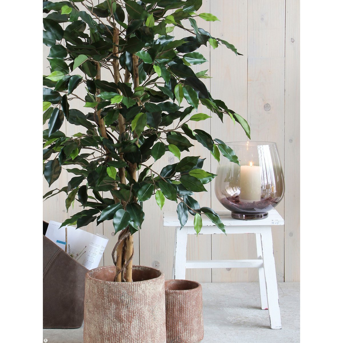 Plante Ficus Artificielle - H150 x Ø85 cm - Vert