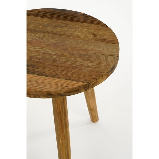 Table d'Appoint Bold - H43 x Ø40 cm - Bois Recyclé - Marron