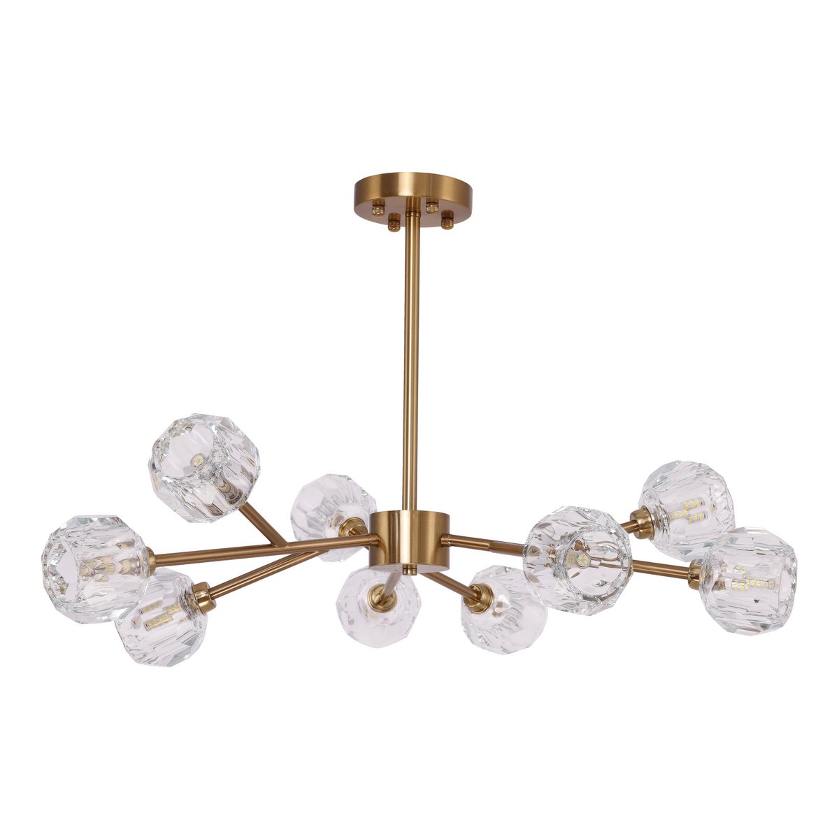 Suspension Rosy Copper Gold | 9 light