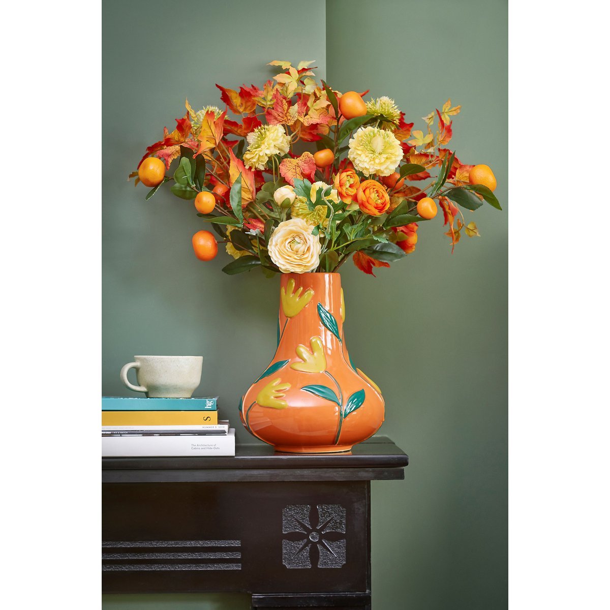 Ava Vase - H30 X Ø25 cm - Céramique - Orange