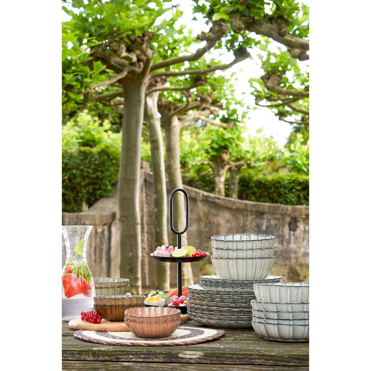 Présentoir Rama 2 niveaux - Métal - Noir