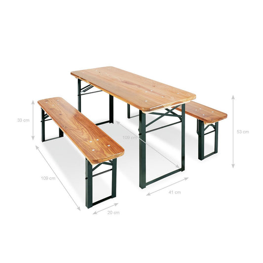 Banc et table pour enfants pour fêtes en plein air 'Sepp', 3 parties