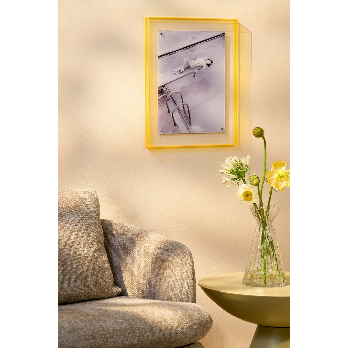 Décoration murale des femmes - L40 x B3 x H50 cm - Acrylique - Gray