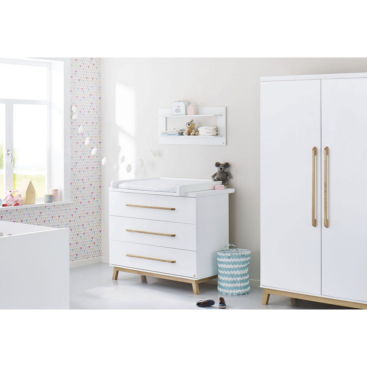 Étagère murale, blanc chic mat