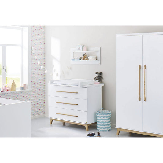 Wall shelf, chic matte white