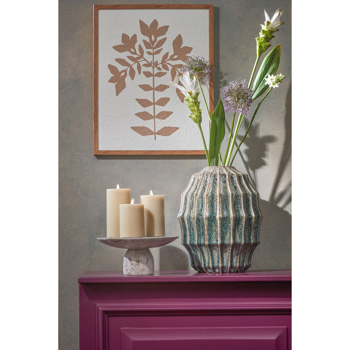 Vase Pippa - H33 x Ø27 cm - Céramique - Vert