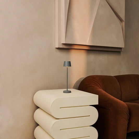 Vondel Mini Mouse Grey Grey Rechargeable et Lampe sans fil Perfectionne pour l'industrie hôtelière - rechargeable sans fil via la station de charge