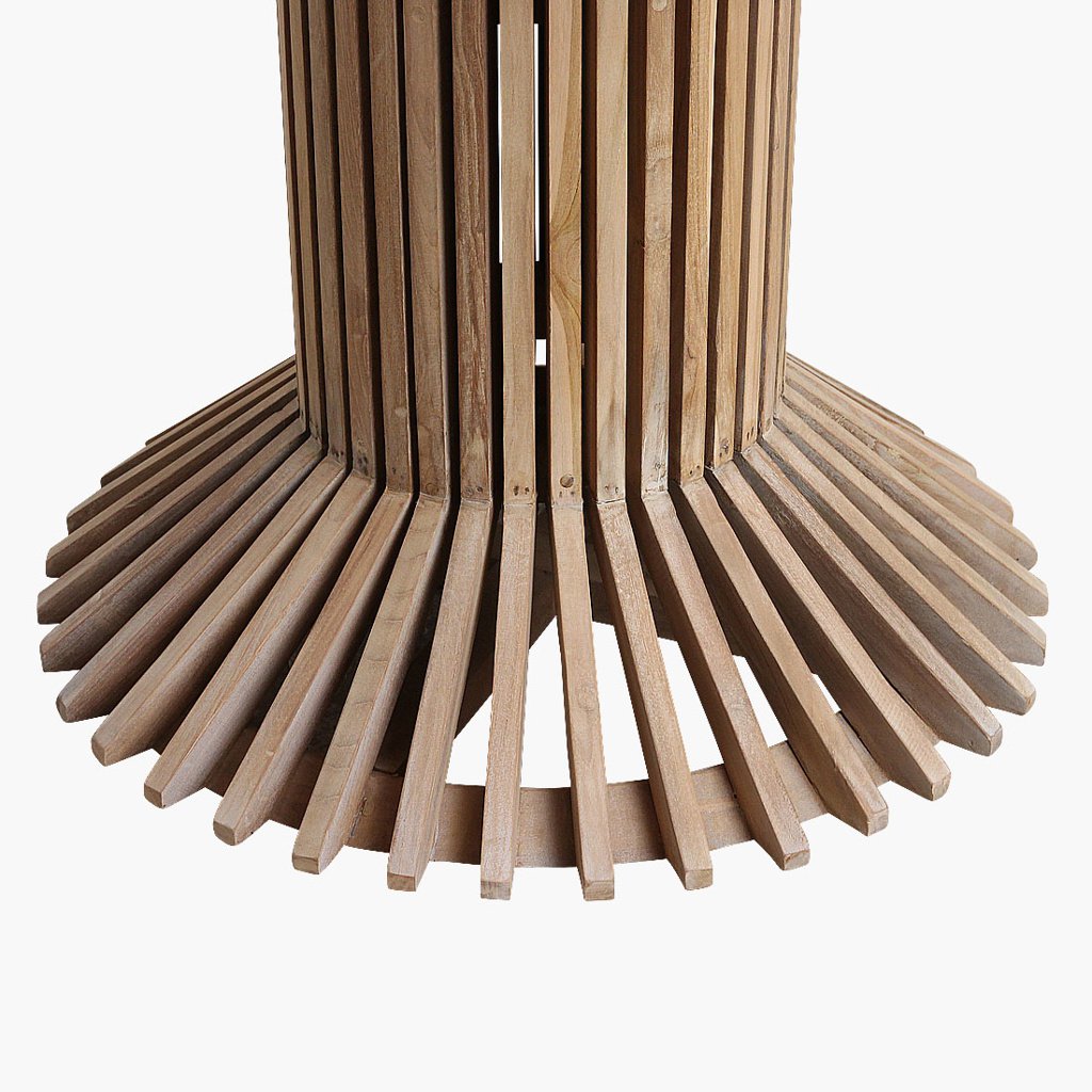 Table ronde en teck eiffel
