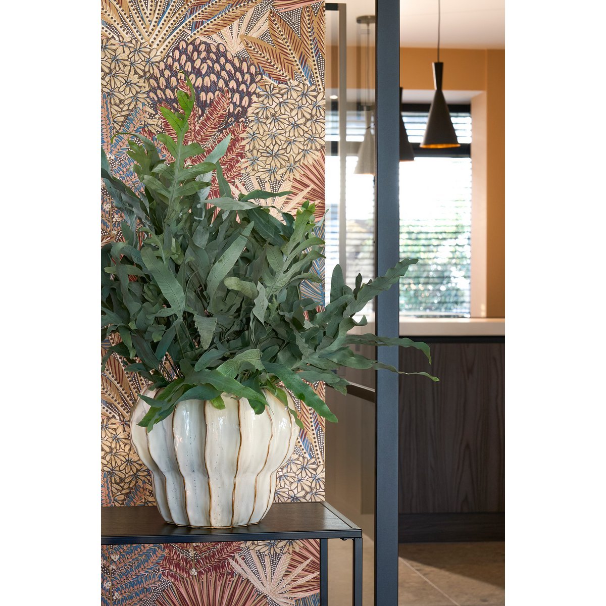 Altea Flowerpot à l'intérieur - H20 X Ø25 cm - Céramique - blanc