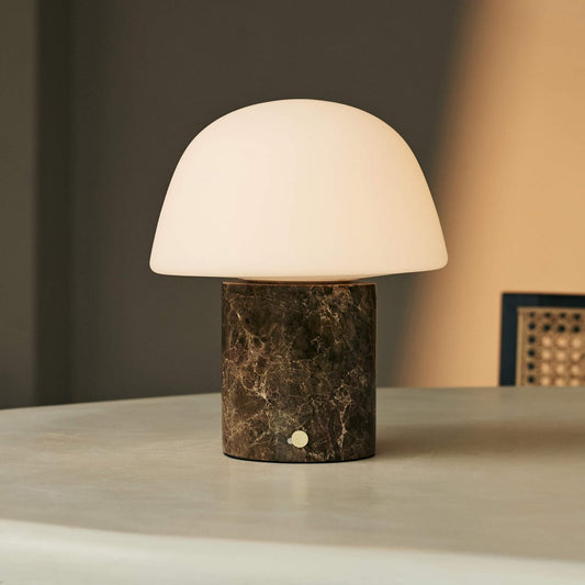 Maes Brown / Emperador Dark – Lampe de table en Marbre