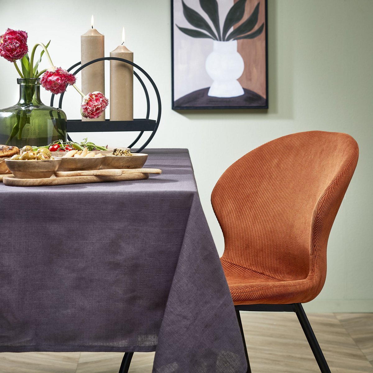 Vase Bouteille Regal - H22 x Ø20 cm - Verre - Vert