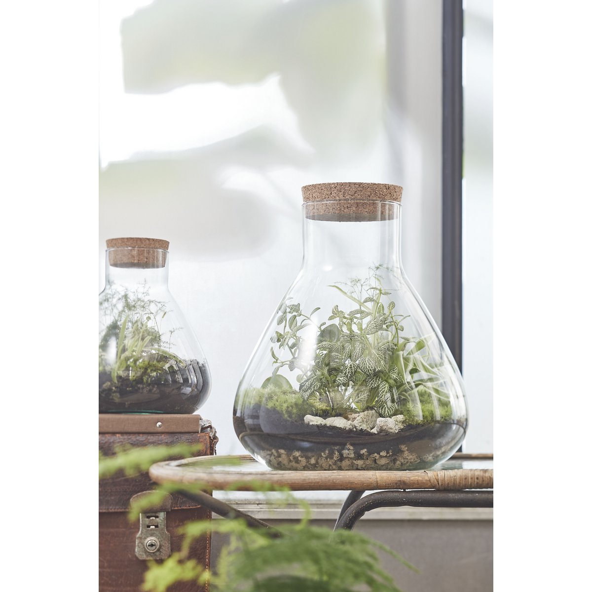 Pot de Rangement Emily - H25 x Ø23 cm - Verre recyclé - Transparent