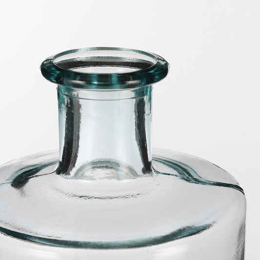 Guan Bottle Vaas - H75 x Ø25 cm - Gerecycled glas - Transparant