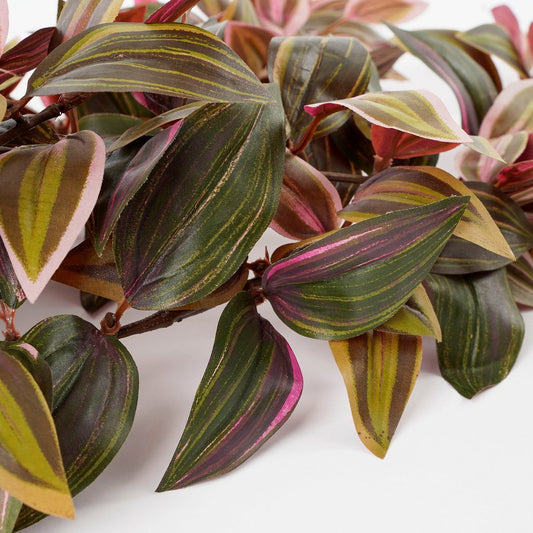 Plante Artificielle Suspendue Tradescantia - L15 x L20 x H54 cm - Bordeaux