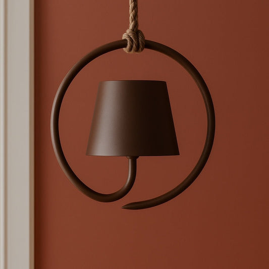 Applique murale rechargeable en métal marron foncé Cielo – sans fil, à intensité variable et élégante