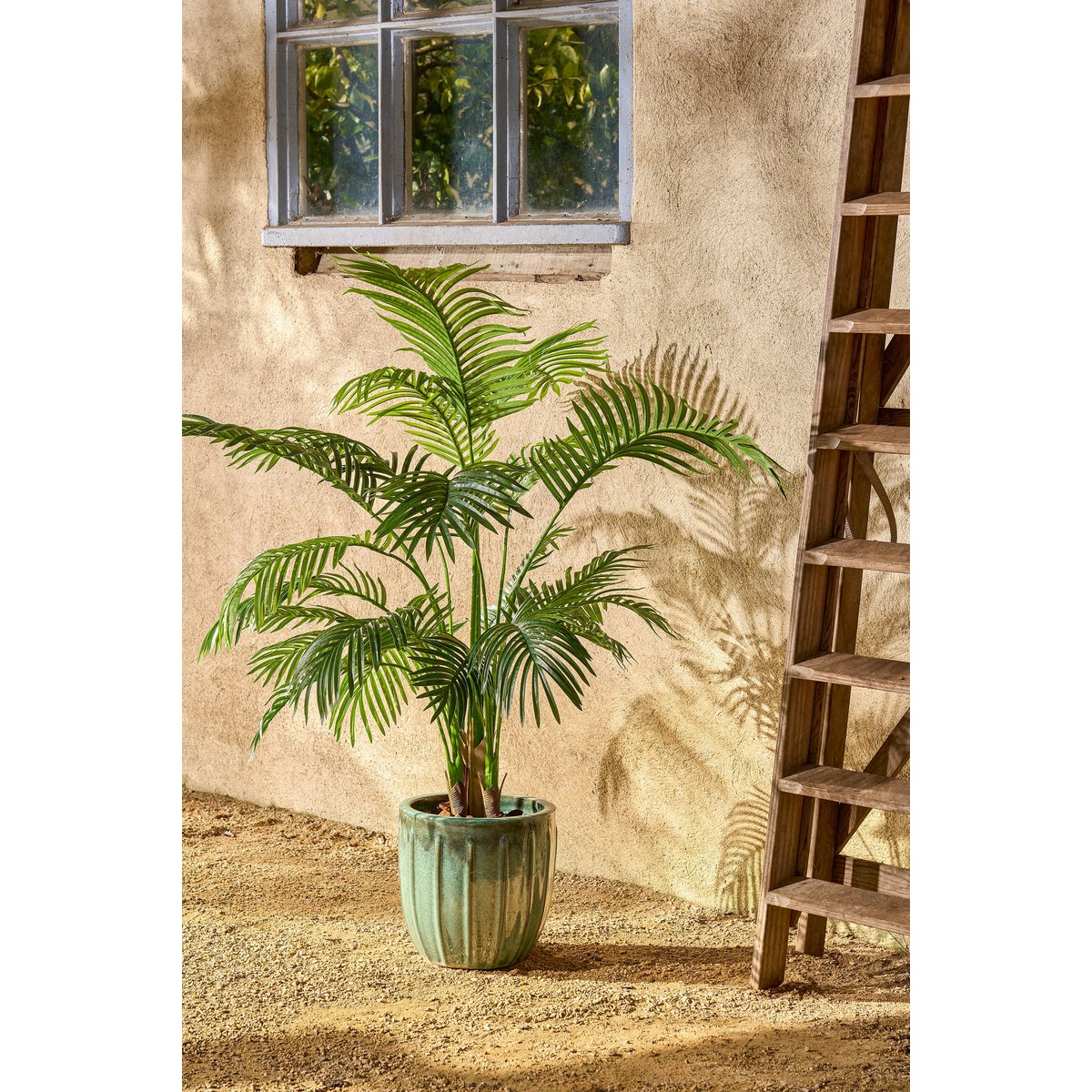 Areca Palm Plant artificiel dans le pot - H134 x Ø50 cm - vert