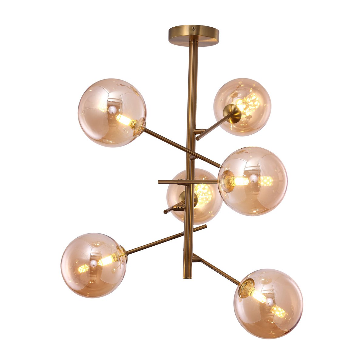 Suspension Ross Amber | 6 light