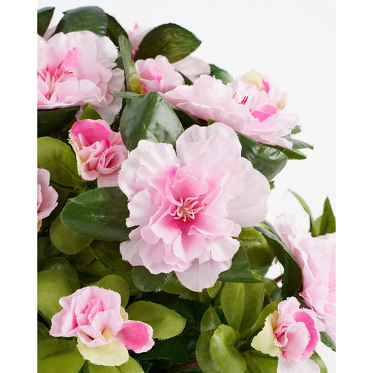 Plante Azalée Artificielle en Pot de Fleur Stan - H31 x Ø26 cm - Rose