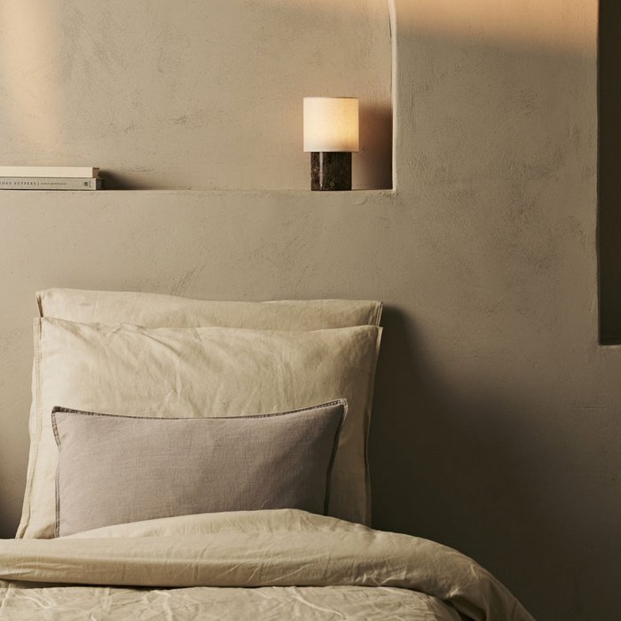 Lampe de table rechargeable en marbre Dou Brown / Emperador Dark