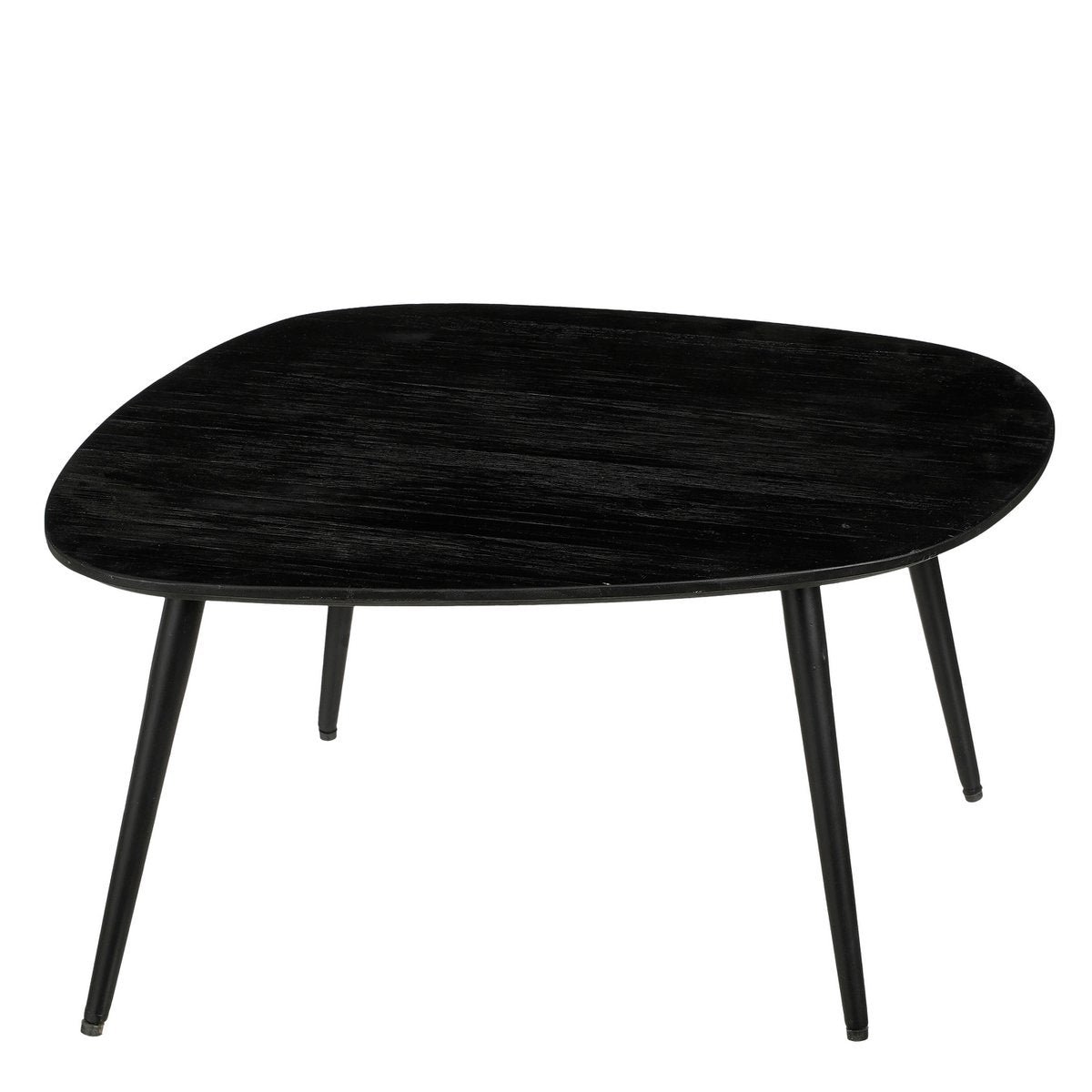 Table d'Appoint Jailey - Lot de 3 - L62 x L52 x H34 cm - Bois recyclé - Noir