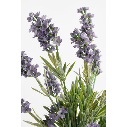 Plante de Lavande Artificielle en Pot de Fleur Stan - H33 x Ø20 cm - Bleu