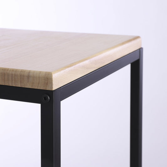 Table végétale Oskar - L35 x L35 x H81 cm - Bois, Métal - Noir