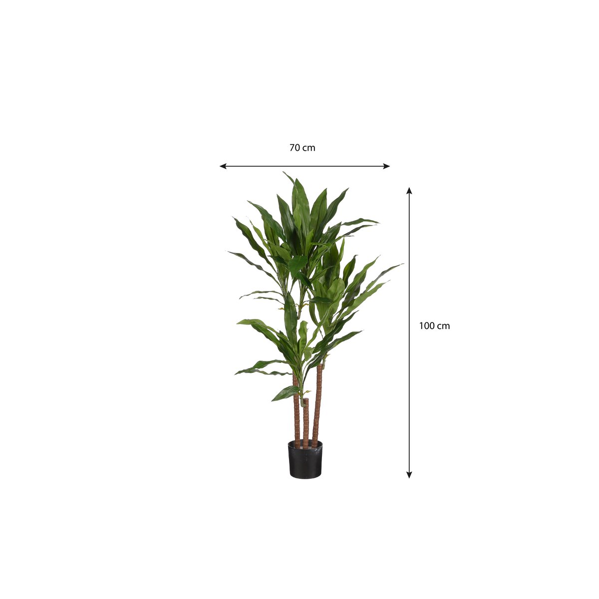 Plante Artificielle Dracaena - H100 x Ø70 cm