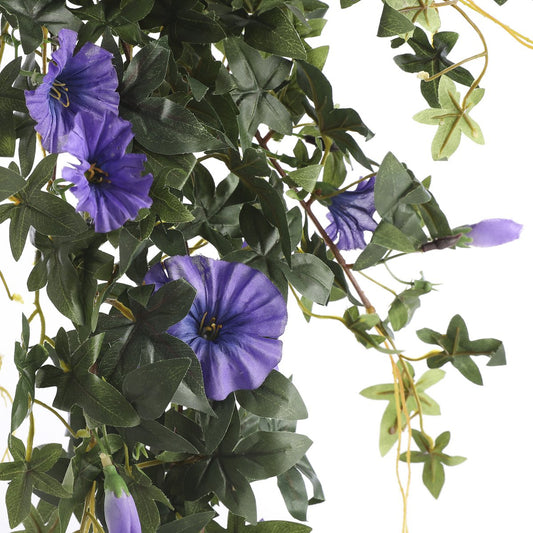 Plante Artificielle Pétunia Suspendue - L15 x l20 x H80 cm - Violet foncé