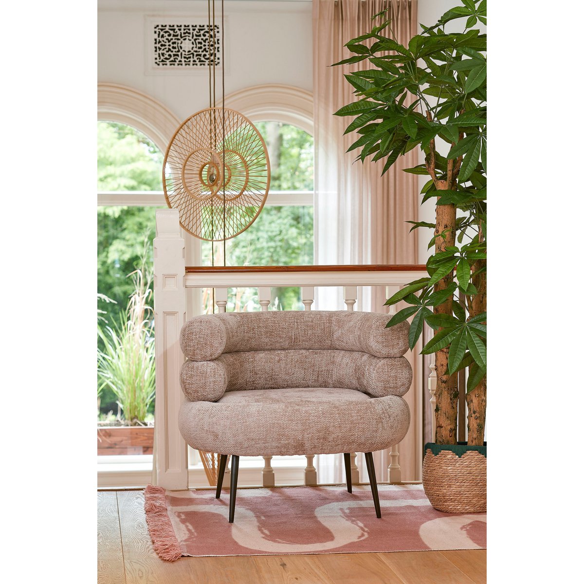 Jorck Plant Basket - Set of 3 - H24 x Ø26 cm - Seagrass - Green, Brown