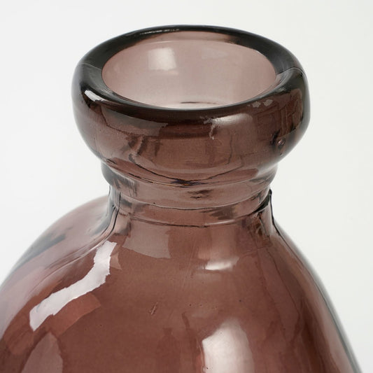 Vase Pinto - H51 x Ø22 cm - Verre recyclé - Marron foncé